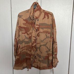 Free People Camouflage Jacket